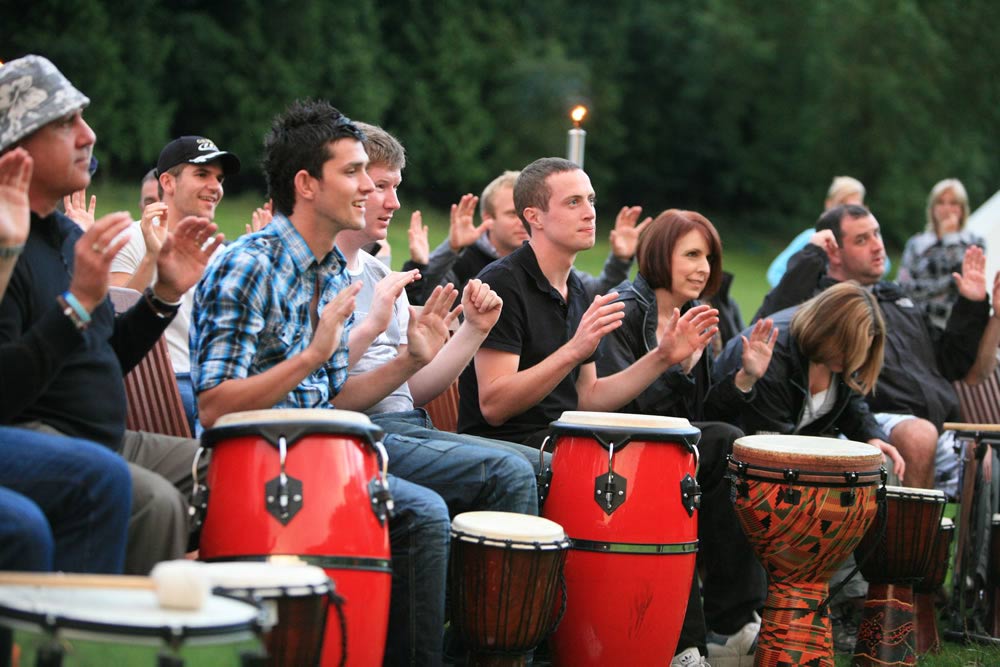 Drumming outdoors