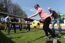 Old human table football